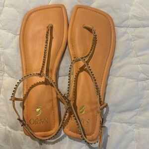 NWOT Sarto Orange Sandals